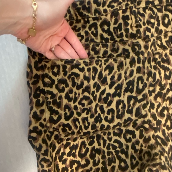 J. Crew EUC Leopard Jeans High Rise Black, Tan & Brown Size 31 - Picture 8 of 15